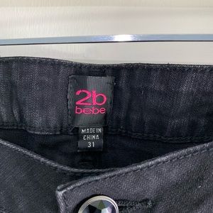 bebe | Jeans | 2b Bebe 3 Black Jeans Skinny Jewel Embellished | Poshmark